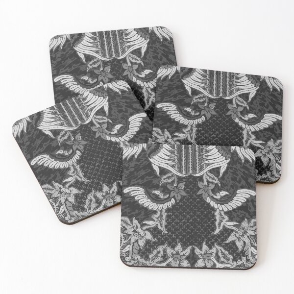 Item preview, Charcoal Grey Heritage Batik Ornamental Pattern designed and sold by WAMTEES.