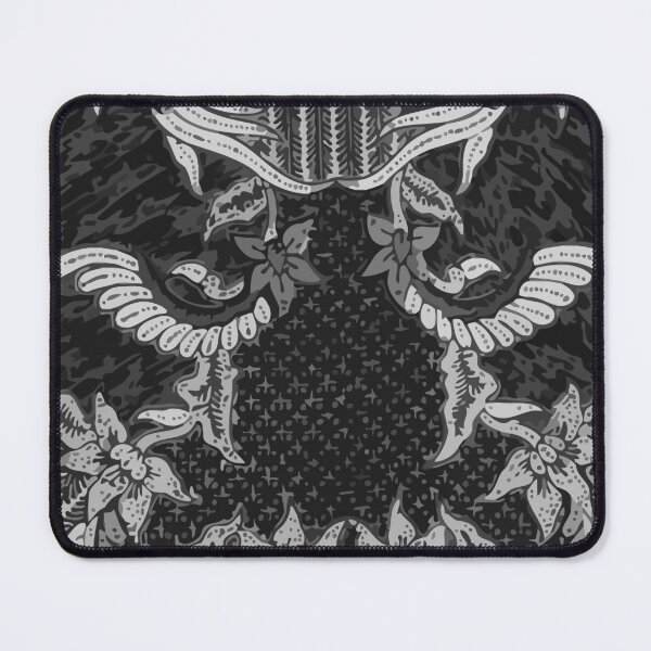 Item preview, Patrón ornamental batik Heritage en gris carbón designed and sold by WAMTEES.