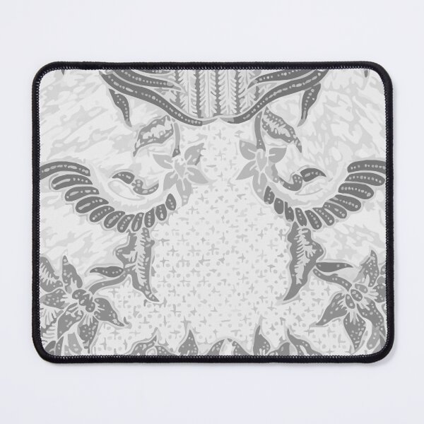 Item preview, Silver Mist White Batik Ornamental Pattern designed and sold by WAMTEES.