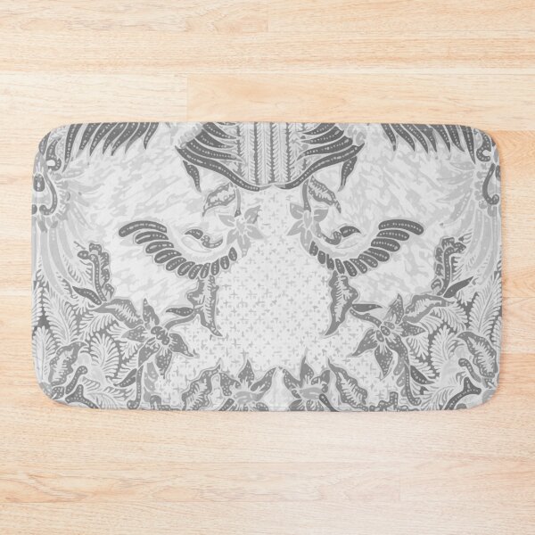 Item preview, Silver Mist White Batik Ornamental Pattern designed and sold by WAMTEES.