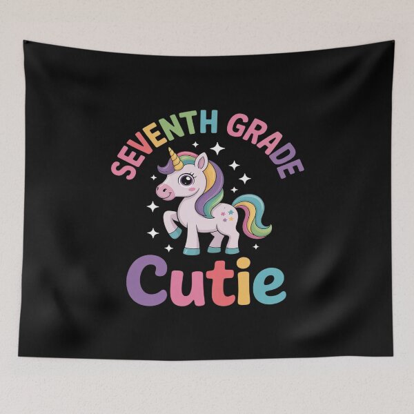 Item preview, Seventh Grade Cutie Unicorn Back To School designed and sold by duolastgend.