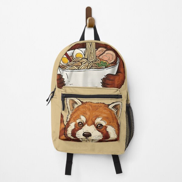 Item preview, Kawaii Red Panda Slurping Japanese Ramen Noodle Art designed and sold by Taha Art Designs.