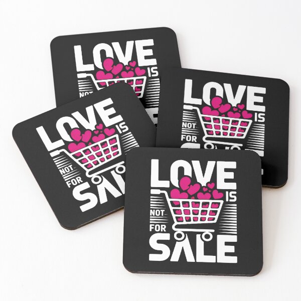 Item preview, Love is Not for Sale Anti-Commercialism Valentines Aesthetic designed and sold by SplashTastic.