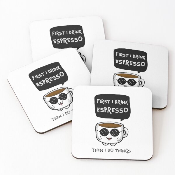 Artikelvorschau, Erst trinke ich Espresso, dann mache ich Dinge – Lustiges Kaffee-Wortspiel entworfen und verkauft von VinoVibesApp.