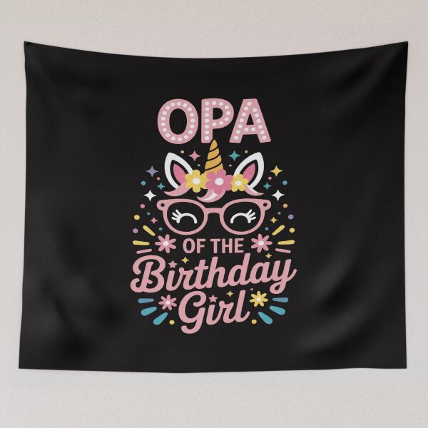 Item preview, Opa Of The Birthday Girl Flower Unicorn Mothers Day designed and sold by tlallimicrichi.