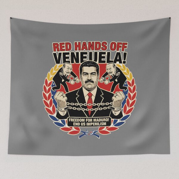 Item preview, Red Hands Off Venezuela – Anti-Imperialist Protest Art designed and sold by tarzbol.