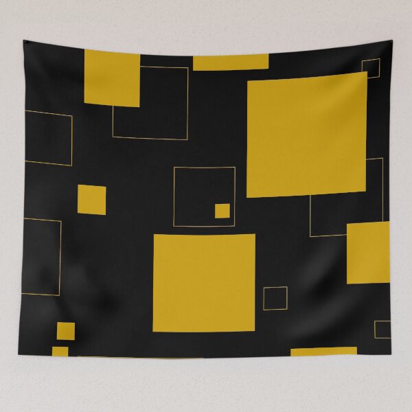 Item preview, Square pattern | Yellow squares | Yellow stripes | Dynamic background designed and sold by dfly-creations.