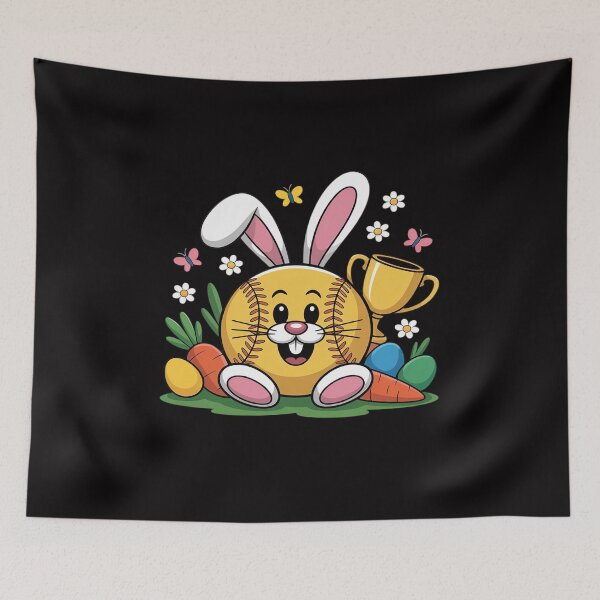 Item preview, Softball & Bunny Face Eggs Happy Easter Day Men Boys designed and sold by tlallimicrichi.