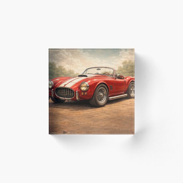 Artikelvorschau, Illustration eines Oldtimer-Rennwagens – Kunst eines offenen klassischen Speedsters entworfen und verkauft von CzipipitoStudio.