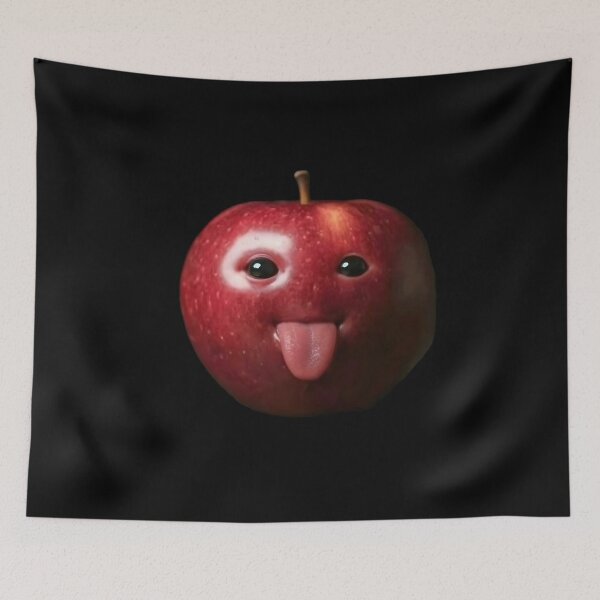 Item preview, AI Apple Tongue Out Brainrot Funny designed and sold by VividPrintsArt.