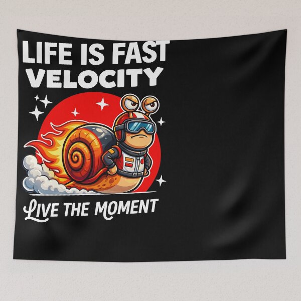 Item preview, Life Is Fast Velocity Snail Racer Live The Moment designed and sold by Emmatshirt1.