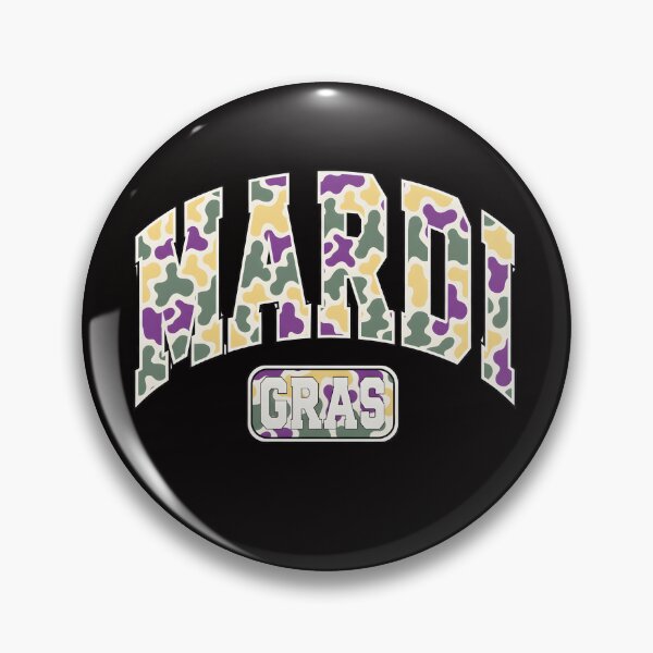 Artikelvorschau, Mardi Gras im Camouflage-Look, Glücks-Mardi-Gras, Mardi-Gras-Design im Camouflage-Stil entworfen und verkauft von DesignDenDo ⭐⭐⭐⭐⭐.