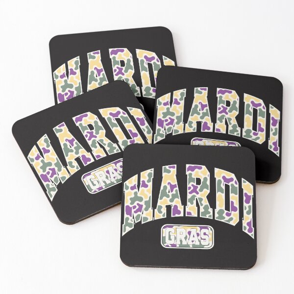 Artikelvorschau, Mardi Gras im Camouflage-Look, Glücks-Mardi-Gras, Mardi-Gras-Design im Camouflage-Stil entworfen und verkauft von DesignDenDo ⭐⭐⭐⭐⭐.