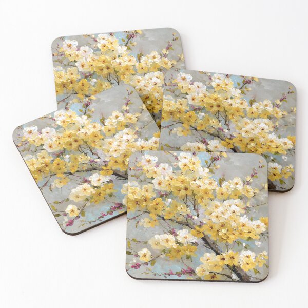 Item preview, Luminous Cherry Blossoms in Flowing Gold and Ivory designed and sold by daila70.