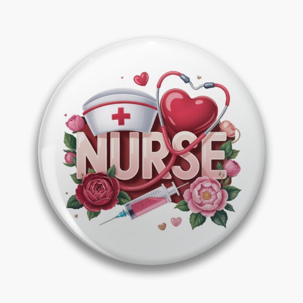 Item preview, Nurse Valentine Heart – Romantic Floral Medical Love Design designed and sold by SoftStyleStudio ⭐⭐⭐.