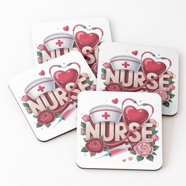Item preview, Nurse Valentine Heart – Romantic Floral Medical Love Design designed and sold by SoftStyleStudio ⭐⭐⭐.