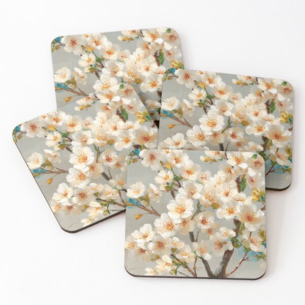 Item preview, Elegant Cherry Blossom Harmony in Soft Gold and Light designed and sold by daila70.