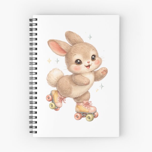Item preview, Cute Bunny on Roller Skates – Pastel Babycore Nursery Illustration, Kawaii Storybook Art designed and sold by SirensSageStone.