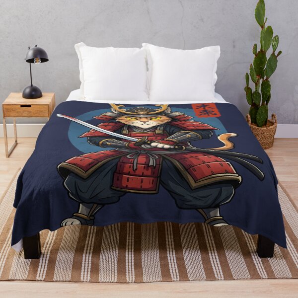 Item preview, CAT Japan kawaii Samurai cat warrior holding a katana designed and sold by Uglyandcute.