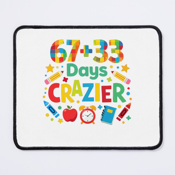 Item preview, 67+33 Days Crazier Shirt, Cool Teacher Life Gift, School Humor Graphic Tee designed and sold by AsturShop.