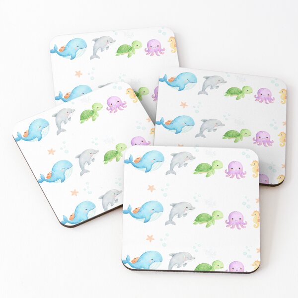 Item preview, Cute Ocean Friends – Kawaii Sea Animals Illustration designed and sold by ArtSpark Studio.