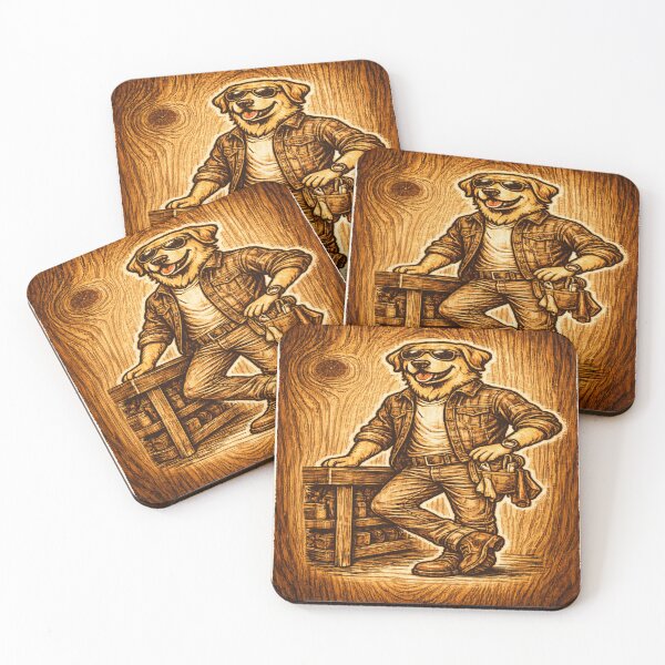 Item preview, Labrador Dad Carpenter Woodcraft Art designed and sold by PawPrintCustom.