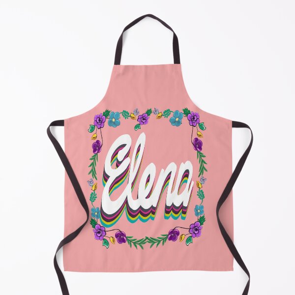 Item preview, Elena name personalised name in white with floral border designed and sold by Artonmytee.