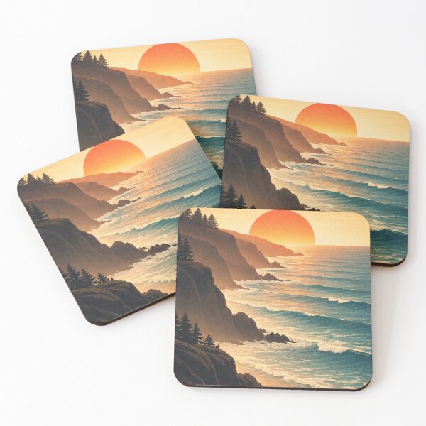 Item preview, Coastal Cliffs at Sunrise designed and sold by kurtulushstudio.
