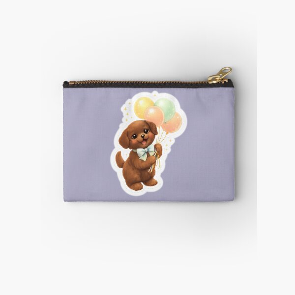 Item preview, Cute Puppy with Balloons – Babycore Pastel Nursery Illustration, Kawaii Dog Art designed and sold by SirensSageStone.