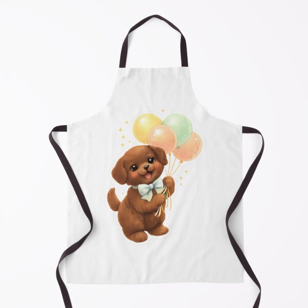 Item preview, Cute Puppy with Balloons – Babycore Pastel Nursery Illustration, Kawaii Dog Art designed and sold by SirensSageStone.