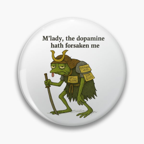 Item preview, Dopamine Samurai – Medieval Frog of Emotional Burnout designed and sold by Williams Anderson.