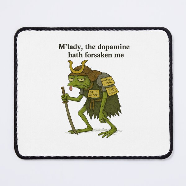 Item preview, Dopamine Samurai – Medieval Frog of Emotional Burnout designed and sold by Williams Anderson.