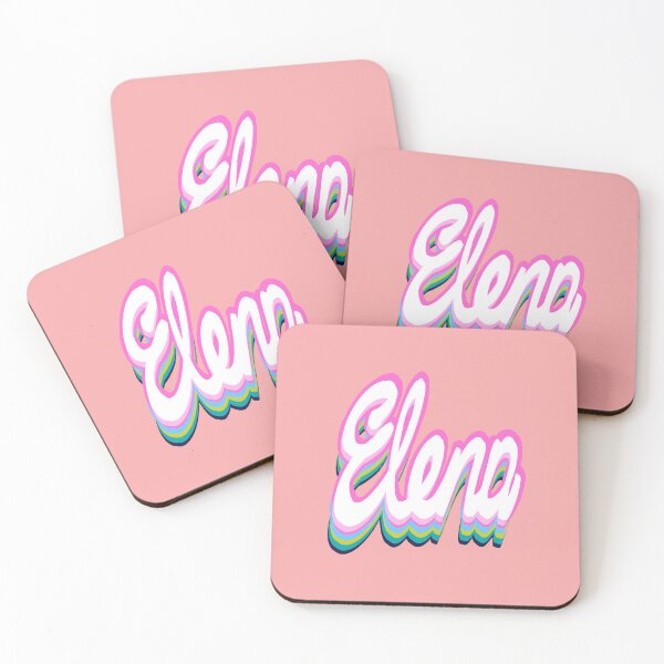 Item preview, Elena name personalised custom name in cursive white designed and sold by Artonmytee.