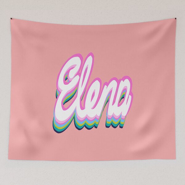 Item preview, Elena name personalised custom name in cursive white designed and sold by Artonmytee.