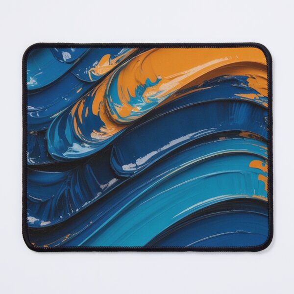 Item preview, Blue and Gold Fluid Abstract Art designed and sold by Ed & Harmony.