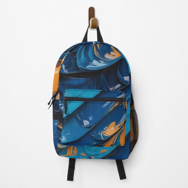 Item preview, Blue and Gold Fluid Abstract Art designed and sold by Ed & Harmony.