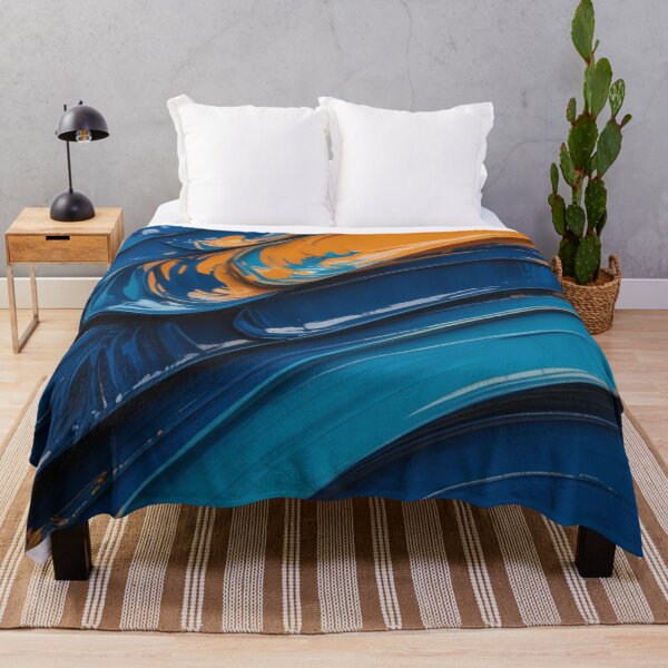 Item preview, Blue and Gold Fluid Abstract Art designed and sold by Ed & Harmony.
