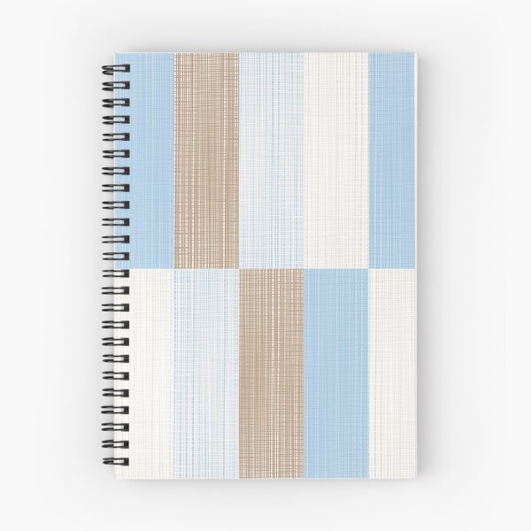 Item preview, Minimalist Geometric Woven Long Check Pattern in Ice Blue and Light Brown Tones designed and sold by kierkegaard.