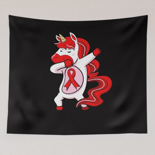 Item preview, Dabbing Unicorn Red Ribbon HIV AIDS Awareness Support Day designed and sold by teltvitossuilea.