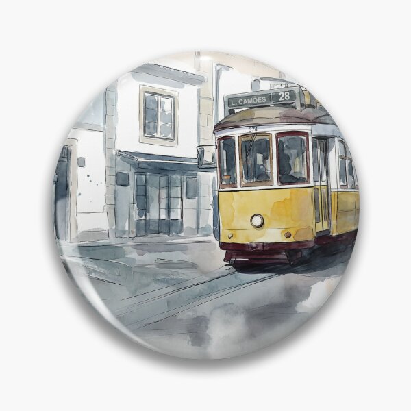 Artikelvorschau, Straßenbahn Lissabon – Klassisches Stadtleben im Aquarellstil entworfen und verkauft von clausbjoern.