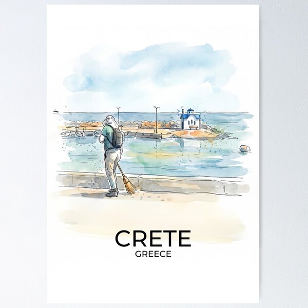 Item preview, Crete Greece - A Moment by the Sea – with name designed and sold by clausbjoern.