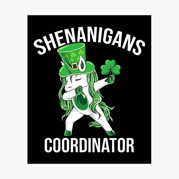 Item preview, Shenanigans Coordinator Unicorn Shamrock St Patrick's Day designed and sold by teltvitossuilea.