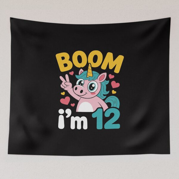 Item preview, Farting Unicorn 12 Birthday Boom I Am 12 Year Birthday Girls designed and sold by teltvitossuilea.