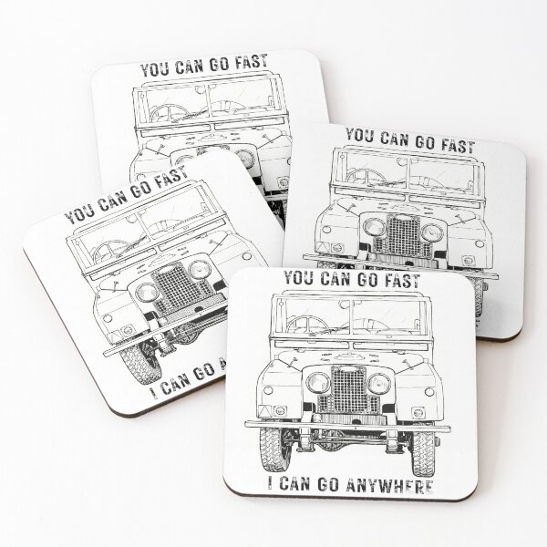 Item preview, Vintage Land Rover Series – You Can Go Fast I Can Go Anywhere – 4x4 Sketch designed and sold by Marlienart.