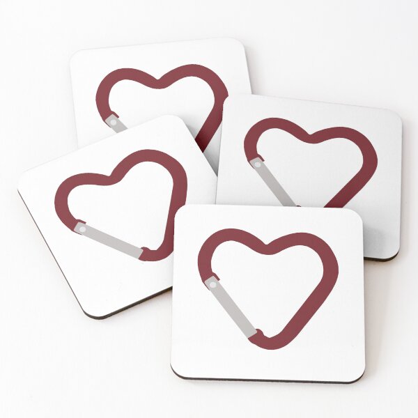 Item preview, Heart Carabiner Burgundy designed and sold by artbyjujube.