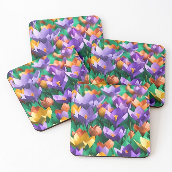 Item preview, Origami Art - Saffron Symphony: A Meadow of Crocus Blooms designed and sold by ArtfulFolds.