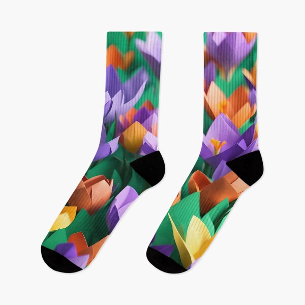 Item preview, Origami Art - Saffron Symphony: A Meadow of Crocus Blooms designed and sold by ArtfulFolds.