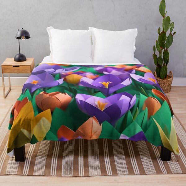 Item preview, Origami Art - Saffron Symphony: A Meadow of Crocus Blooms designed and sold by ArtfulFolds.