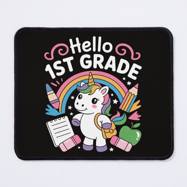 Item preview, Hello 1st Grade Rainbow Cute Unicorn First Day Of School designed and sold by chaeningplan.