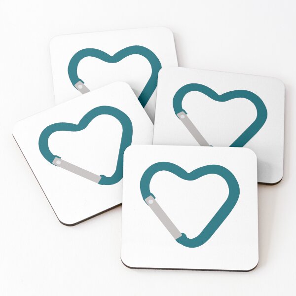 Item preview, Heart Carabiner Teal designed and sold by artbyjujube.